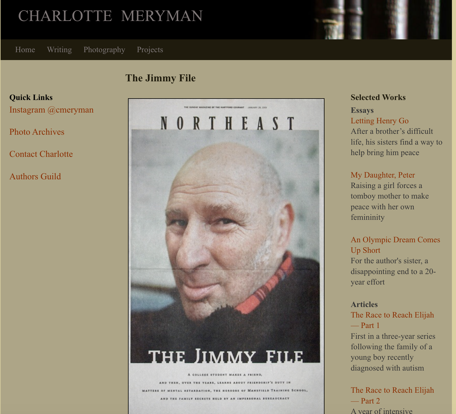 In Charlotte Meryman’s “The Jimmy File,” she remembers her friendship with Jimmy, a former resident at MTS.