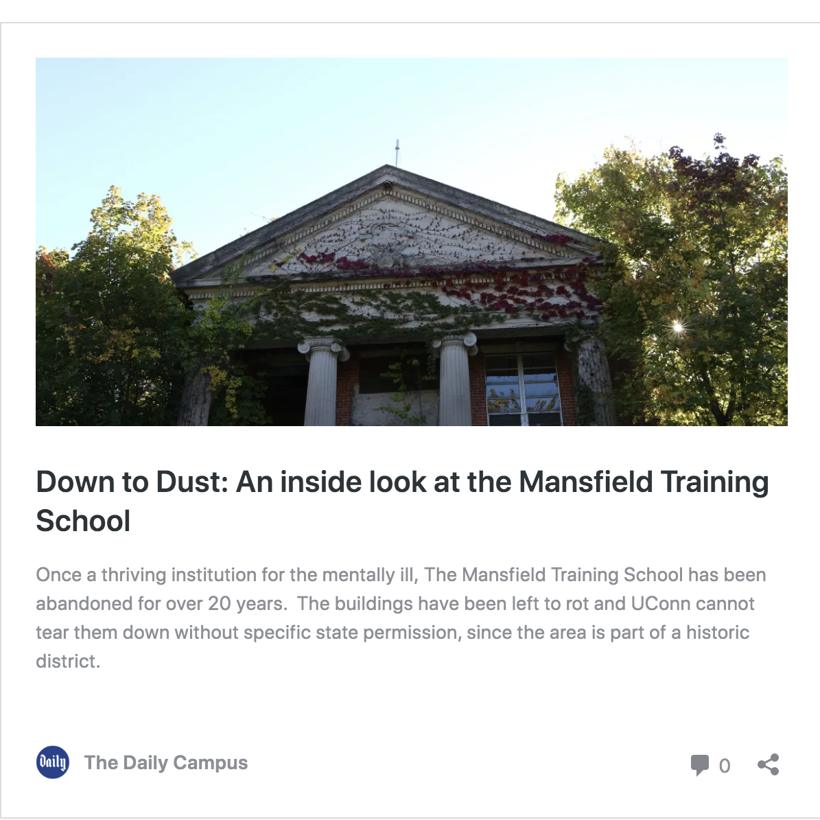A popular spot for vandalism, down to dust news article image